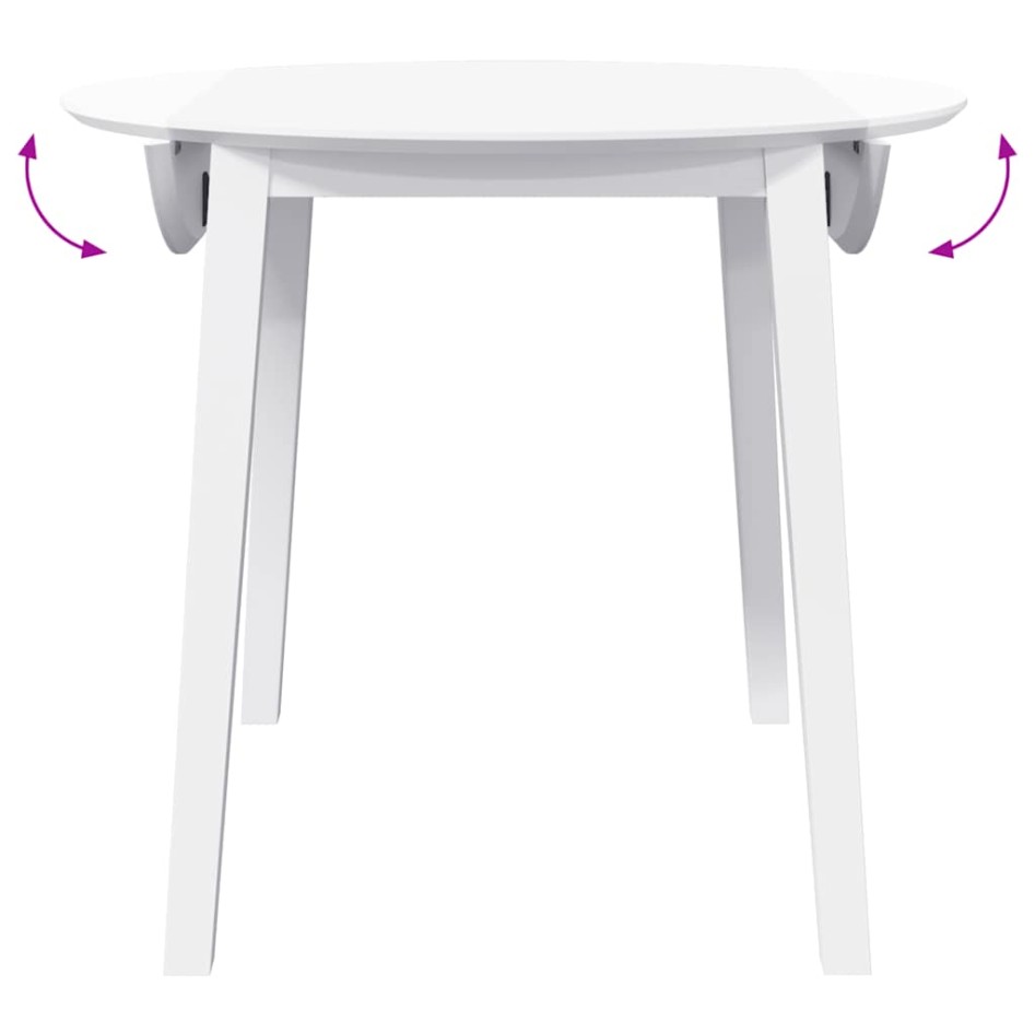 Mesa de comedor de madera maciza de caucho