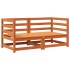Sofás esquineros de jardín 2 uds madera pino marrón 70x70x67