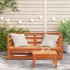 Sofás esquineros de jardín 2 uds madera pino marrón 70x70x67
