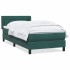 Cama box spring con colchón terciopelo verde oscuro 80x220