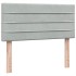 Cama box spring con colchón terciopelo gris claro 80x220