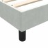 Cama box spring con colchón terciopelo gris claro 80x220