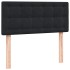 Cama box spring con colchón terciopelo negro 90x220