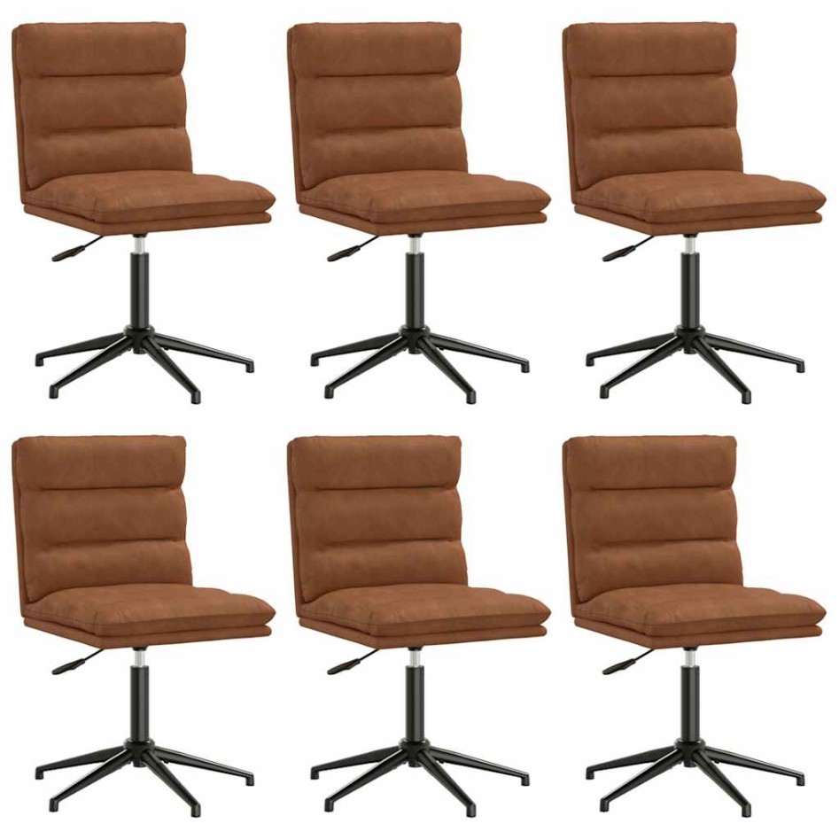 Sillas de comedor 6 uds cuero sintético