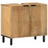 Conjunto de muebles de baño 3 uds marrón madera maciza de