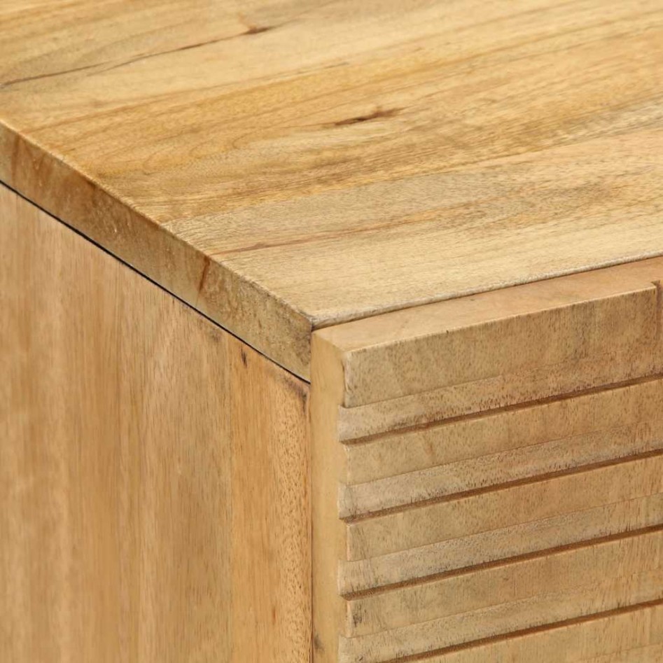 Conjunto de muebles de baño 3 uds marrón madera maciza de