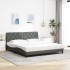 Estructura de cama con LED sin colchón gris oscuro 180x200