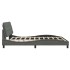 Estructura de cama con LED sin colchón gris oscuro 180x200