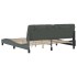 Estructura de cama con LED sin colchón gris oscuro 180x200