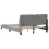 Estructura de cama con LED sin colchón gris claro 140x200