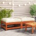 Reposapiés jardín cojines 2 uds madera maciza pino marrón
