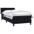 Cama box spring con colchón cuero sintético negro 90x210