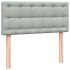 Cama box spring con colchón terciopelo gris claro 90x210