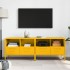 Muebles para TV 2 unidades acero amarillo mostaza 68x39x50,5