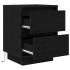 Mesillas de noche con luces LED 2 uds negro 38x34x50
