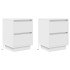 Mesillas de noche con luces LED 2 uds blanco 38x34x50