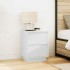 Mesillas de noche con luces LED 2 uds blanco 38x34x50