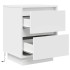 Mesillas de noche con luces LED 2 uds blanco 38x34x50