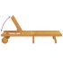Tumbonas con mesa 2 unidades madera maciza de