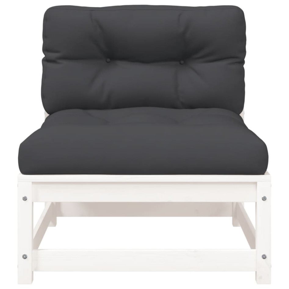 Sofá de jardín 2 plazas con cojines madera maciza pino