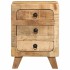 Mesita de noche de madera maciza de mango rugosa 37x32x50