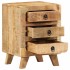 Mesita de noche de madera maciza de mango rugosa 37x32x50
