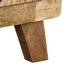 Mesita de noche de madera maciza de mango rugosa 37x32x50