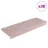 Alfombrilla escalera 30 uds 65x21x4 cm Blanco y
