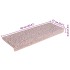 Alfombrilla escalera 30 uds 65x21x4 cm Blanco y