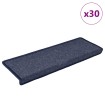 Alfombrilla escalera 30 uds 65x21x4 cm Gris y azul