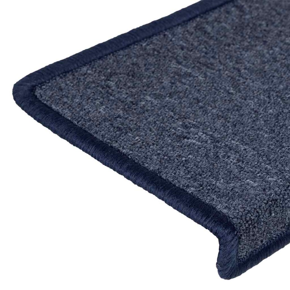 Alfombrilla escalera 30 uds 65x21x4 cm Gris y