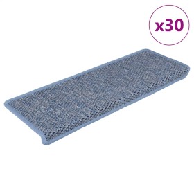 Alfombra autoadhesiva escalera sisal 30 uds 65x21x4 cm