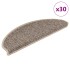 Alfombra autoadhesiva escalera sisal 30 uds beige