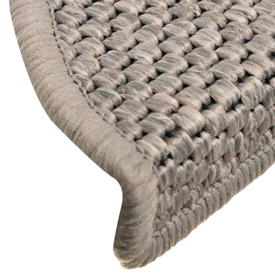 Alfombra autoadhesiva escalera sisal 30 uds 56x17x3 cm