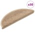 Alfombra autoadhesiva escalera sisal 30 uds 56x17x3 cm
