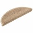 Alfombra autoadhesiva escalera sisal 30 uds 56x17x3 cm