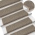 Alfombra autoadhesiva escalera sisal 30 uds beige