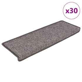 Alfombra autoadhesiva escalera sisal 30 uds Grey and