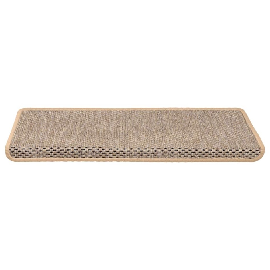 Alfombra autoadhesiva escalera sisal 30 uds beige