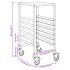 Carro con bandejas y 6 contenedores GN 39x55x87
