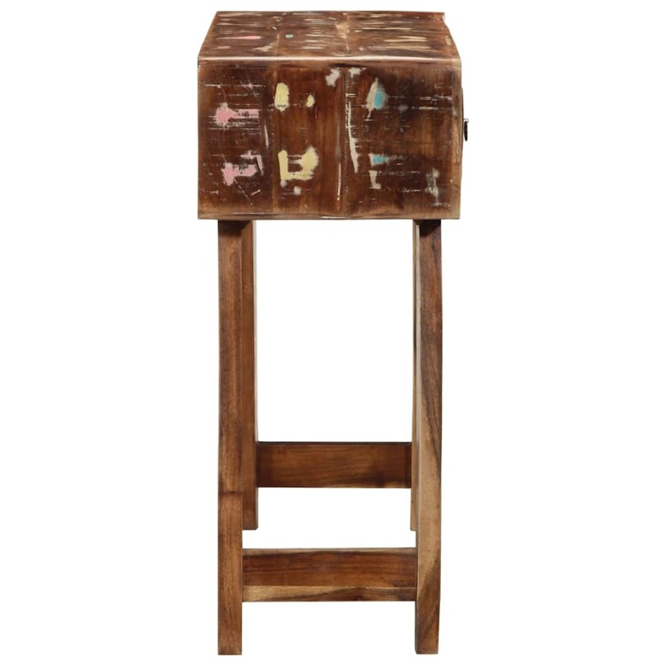 Mesa consola madera maciza reciclada 90x32x75