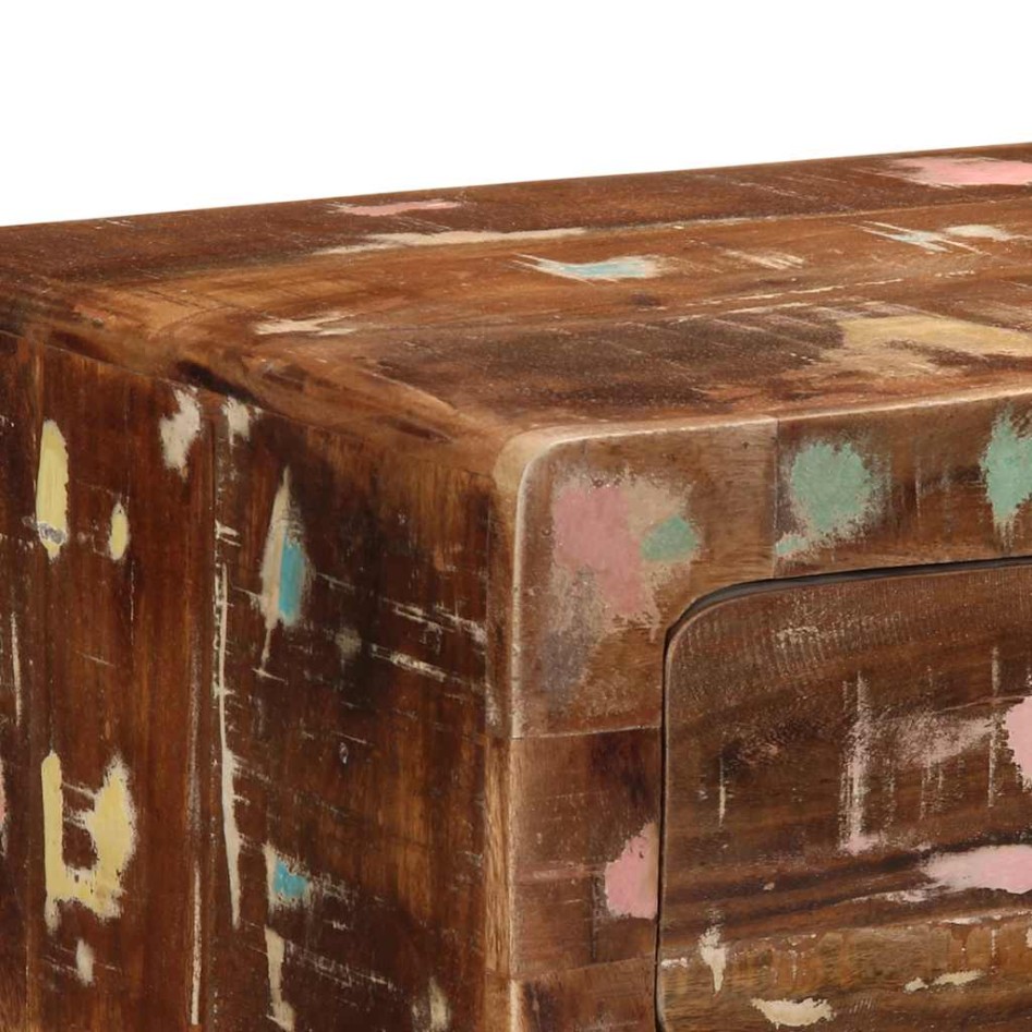 Mesa consola madera maciza reciclada 90x32x75