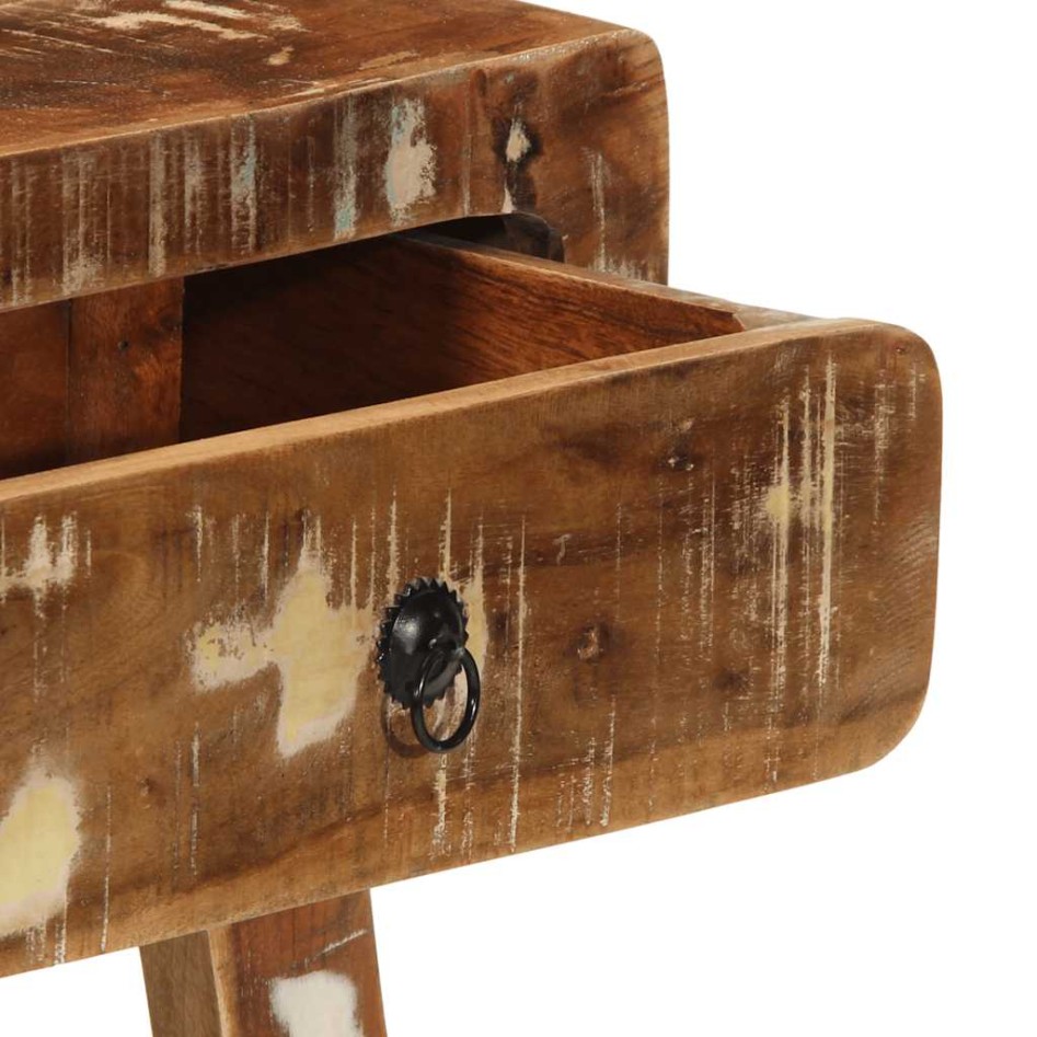 Mesa consola madera maciza reciclada 90x32x75