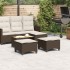 Taburetes de jardín con cojines 2 uds marrón 55x55x36
