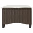 Taburetes de jardín con cojines 2 uds marrón 55x55x36