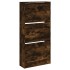 Zapatero de madera de ingeniería roble ahumado 60x21x125,5