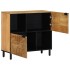 Aparador marrón 80x33x75 cm madera maciza