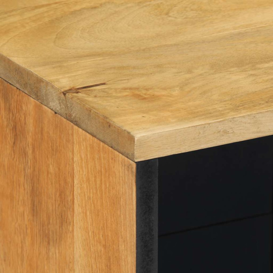 Aparador marrón 80x33x75 cm madera maciza