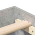 Estructura de cama sin colchón gris hormigón 160x200