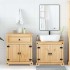 Juego de muebles de baño Corona 2 pzas madera maciza